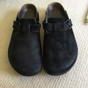 Birkenstock Black Suede Clogs Slip-On Loafers
